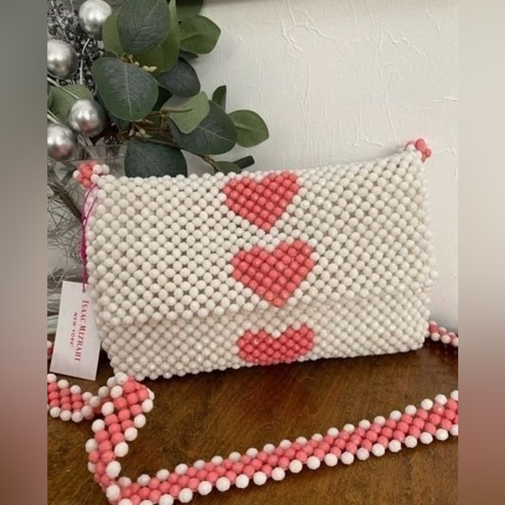 Isaac Mizrahi Heart Beaded Crossbody
